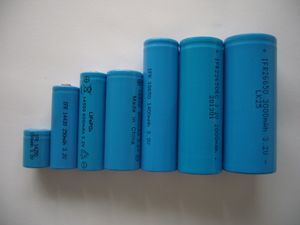 圆柱磷酸铁锂(3.2V)规格表